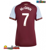 Camisa de Futebol Aston Villa John McGinn #7 Equipamento Principal Mulheres 2025-26 Manga Curta